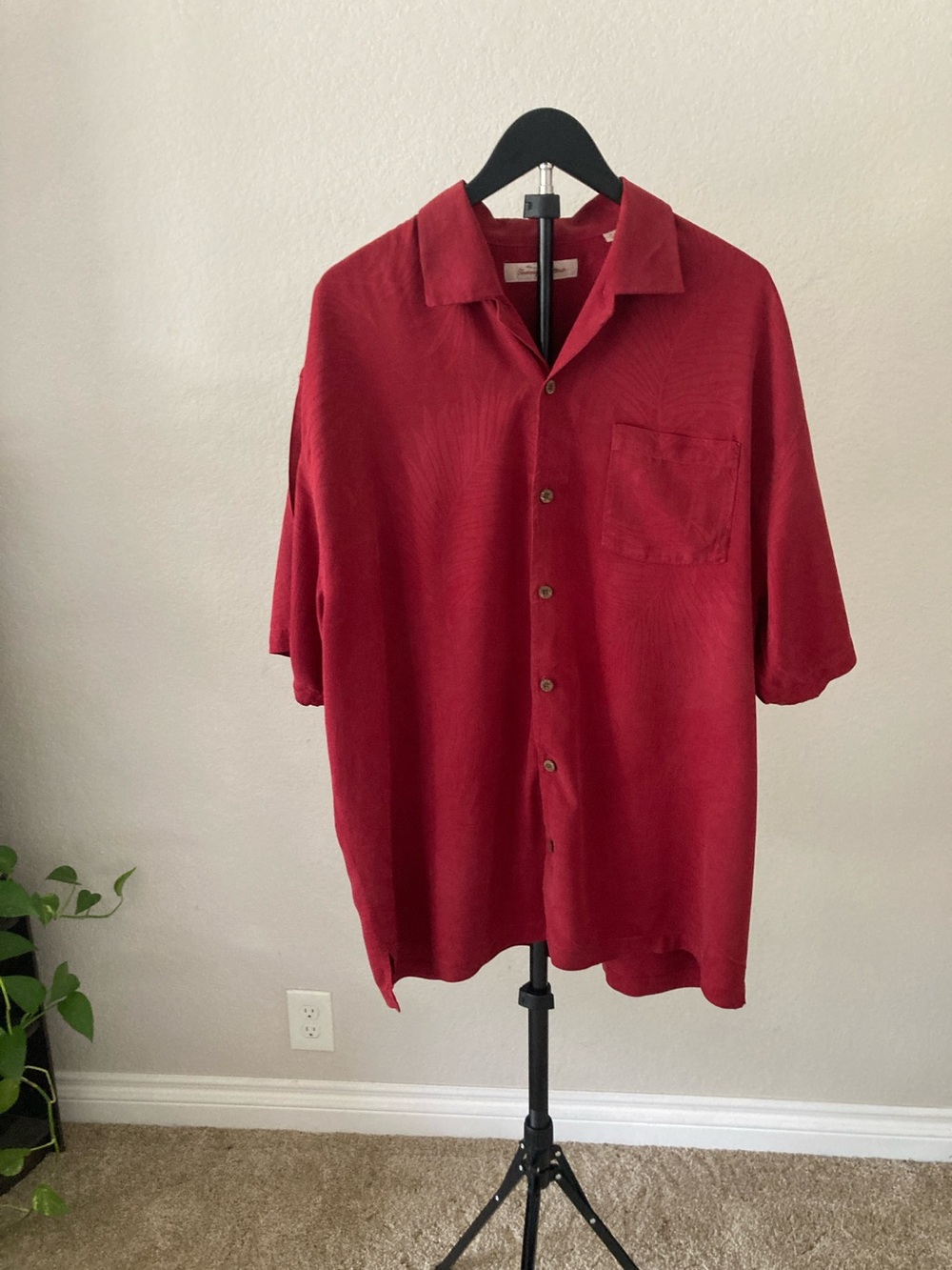 Tommy Bahama Red Short-Sleeve Resort Button-Down Shirt